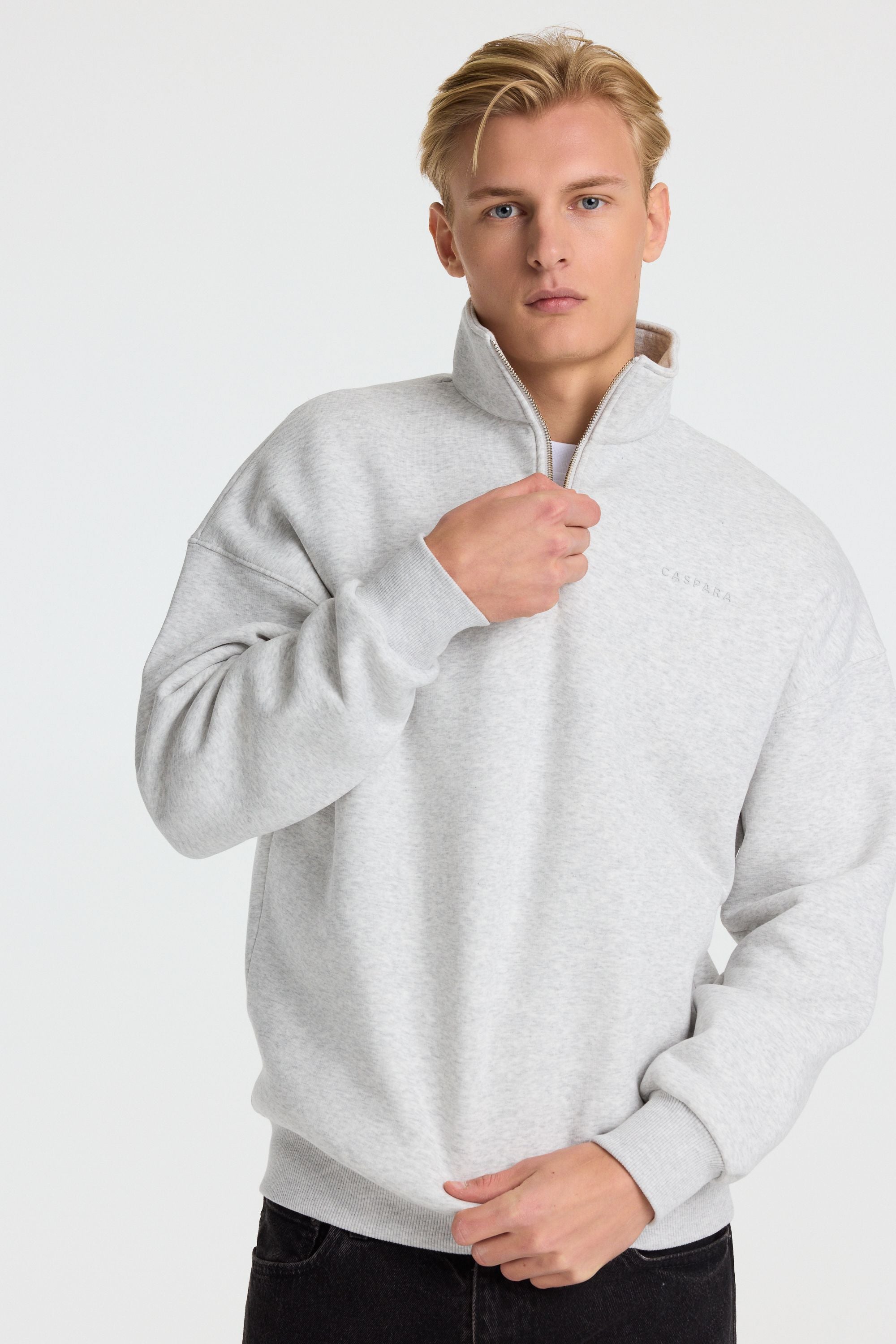 M. 1/4 Zip - Grey Melange